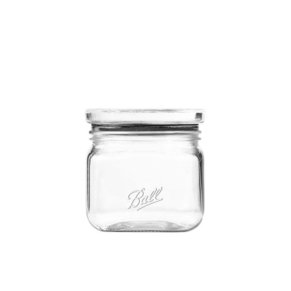 Ball Stack and Store Jar, 4 Cup, Glass, 4.8 in L, 4.8 in W, 4.8 in H 2133569 - main