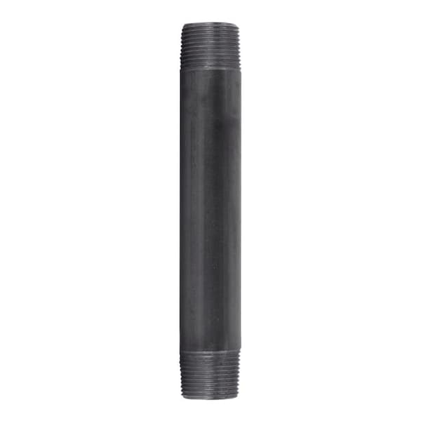 Stz Industries 1 in. MIP each X 1 in. D MIP Black Steel 8 in. L Nipple 302U1X8 - main