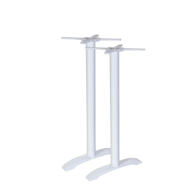 Bfm Seating Bali Bar Height End Base - Set of 2 - Zinc Plated Cast Iron Bottoms, Stainless Steel Columns PHTB0022WHT - main