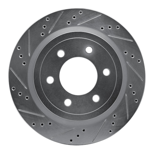 Dynamic Friction Co DFC Brake Rotor - Drilled and Slotted - Silver 631-54267L - main