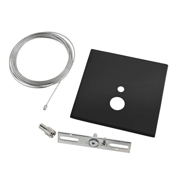 Keystone Canopy Cover Non-Feed Kit, J-Box / Stud Mount | 5" Square | Black KT-LALED-5SC-1-NF-KIT-B - main