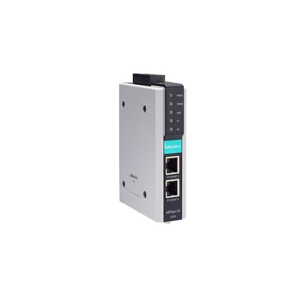 Moxa 2-port RS-232/422/485 device server with 2 10/100BaseTX ports RJ45 connec NPort IA-5250I-T - main
