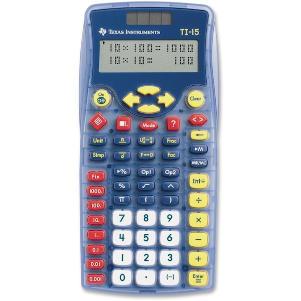 Texas Instruments Calculator, 2Line Dsply, Be TI15 - main