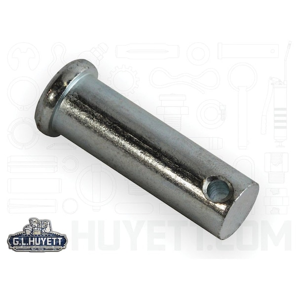 Huyett Clevis Pin, Zinc Plated, 0.438 in Dia x 1.391 in Overall L x 1.625 in Shank L x 0.156 in Hole Dia CLPZ-0437-1625 - main