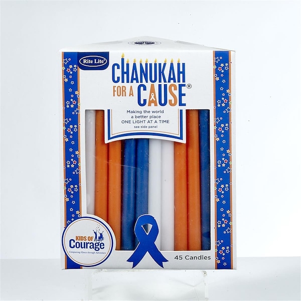 Rite Lite Chanukah for A Cause Candles for Kids of Courage, 45 per Box C-10-KIDS - main