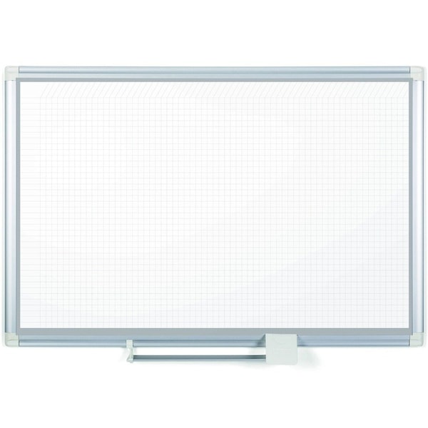 Mastervision Planning Board, Steel, 48 in, 72 in, Aluminum Frame, White, Gloss GA27109830A - main