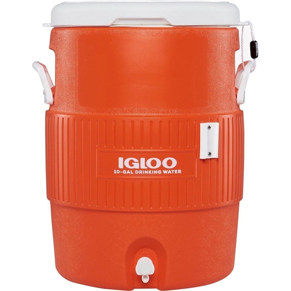 Igloo 42021 10 Gallon Seat Top Beverage Cooler - Orange 42021 - main