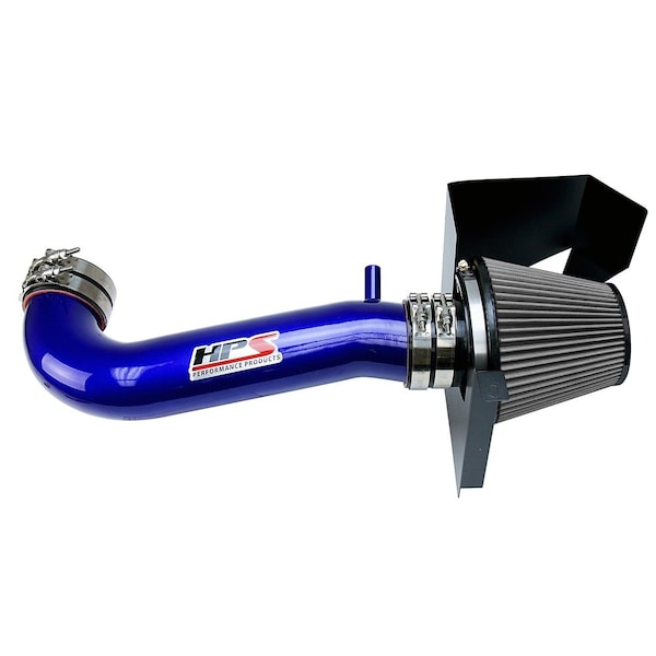 Hps Performance Air Intake Kit with Heat Shield, Blue, 827-600BL - main