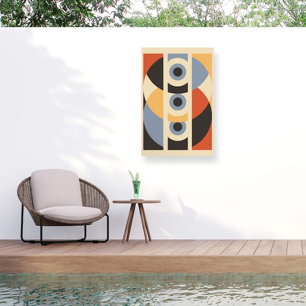Trademark Fine Art Outdoor Canvas Art Jay Stanley 'Geometric Pattern' Wall Art for Patios, or Gardens 1X30668-OC1219WR - main