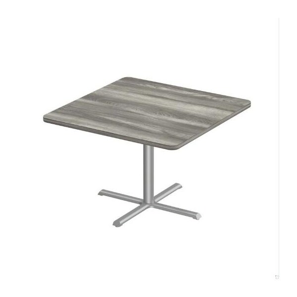 Correll Square Cafe Table, 42 in W, 42 in L, 29 in H, Particleboard Top, New England Driftwood SXT42S-52-98-52 - main