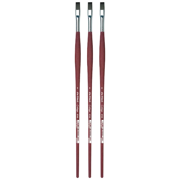 Da Vinci COLLEGE Student Brush, Synthetic, Acrylic & Oil, Flat, Series 8740, Size 8, 3PK VA-8740_8 - main