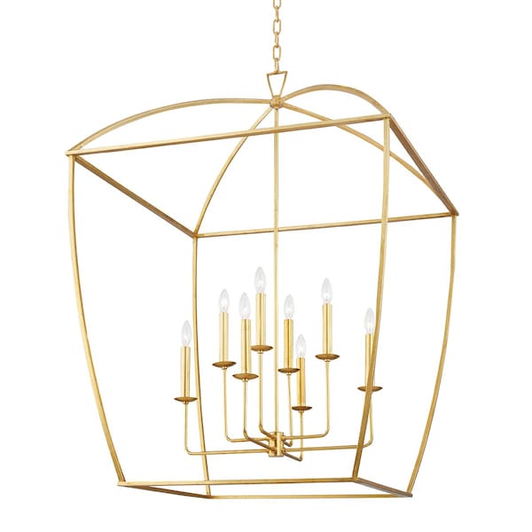 Hudson Valley Lighting Bryant 8 Light Lantern 34 In. Gold Leaf 8334-GL - main