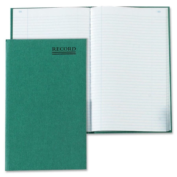 Rediform Record Book, Record Ruled, 6-1/4" x 9-5/8", Emerald Cover, 200 Pages/Pad 56521 - main