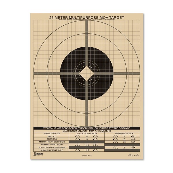 Rite In The Rain Twenty Five Meter Target, 8.5 in x 11 in 9129 - main