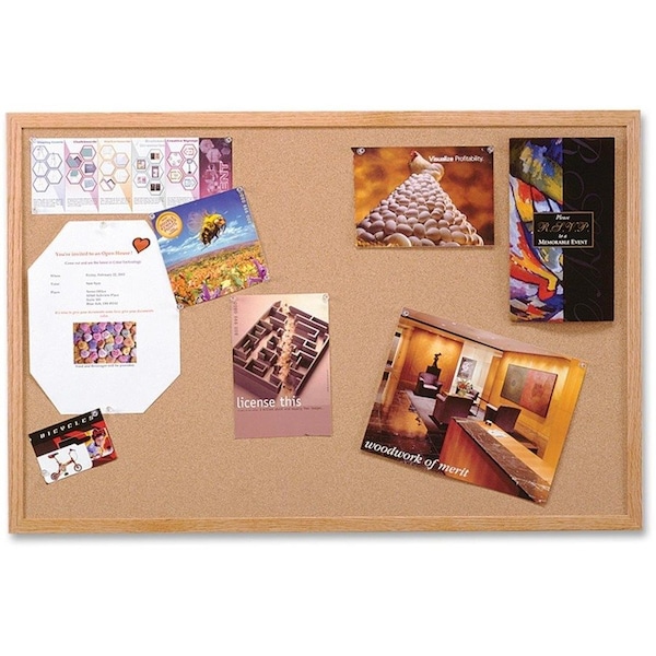 Ghent Cork Bulletin Board, Natural, Indoors 1434-1 - main