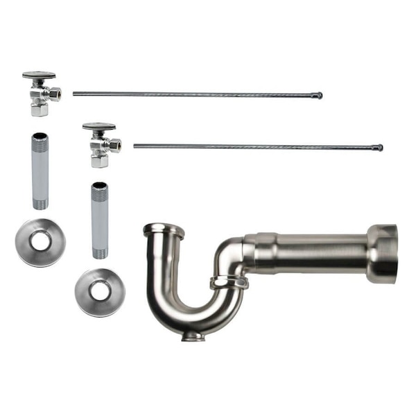 Mountain Plumbing Lavatory Kit - 1/4 Turn Ball Valve MT401-NL P-Trap in Satin Chrome MT401MASS-NL/SC - main