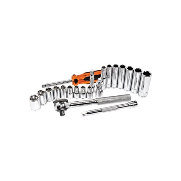 K-Tool International SAE Socket Set, 1/4"Dr, 6Pt, 21 pcs. KTI-21000 - main