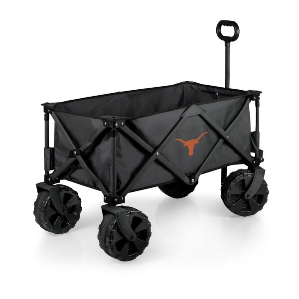 Picnic Time Family Of Brands NCAA Texas Longhorns Adventure Wagon All-Terrain Folding Beach Wagon with Big Wheels 741-00-679-194-1 - main