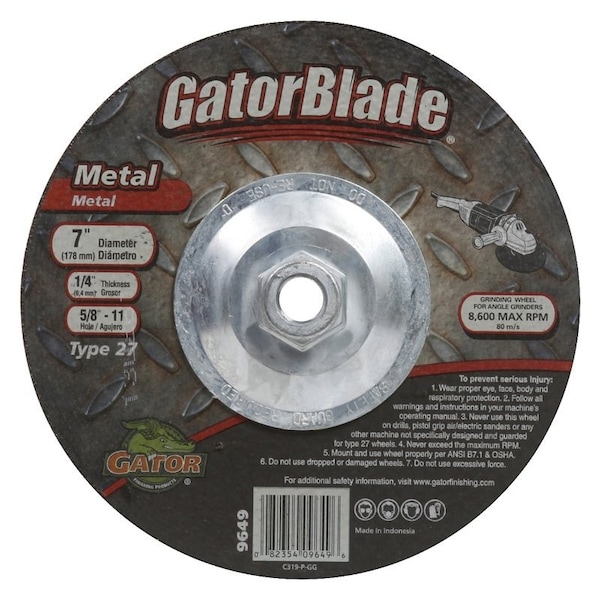 Ali GATORBLADE 7 X1/4 X5/8-11 METAL GRINDING W 9649 - main