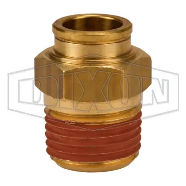 Dixon 6816X 16 Push-In Connector, 1/2 in Nominal, MNPTF x Tube, Brass, Domestic 6816X16 - main