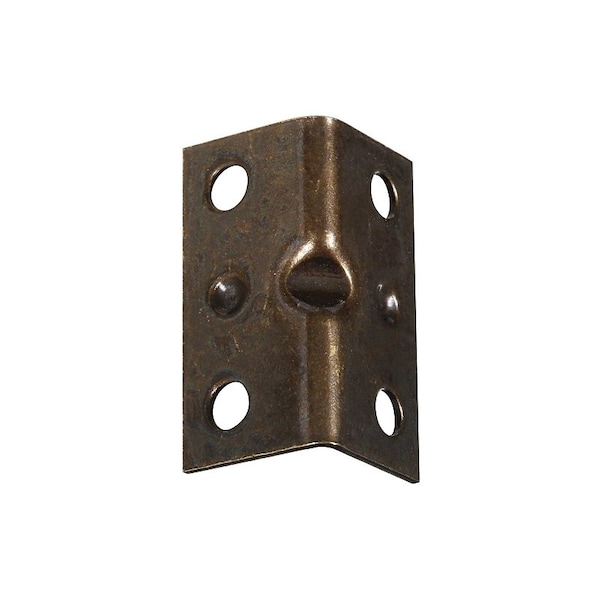 National Hardware V113 Series Corner Brace, 1-1/2 in L, 3/4 in W, 3/4 in H, Steel, Antique Brass, 4PK N226-282 - main