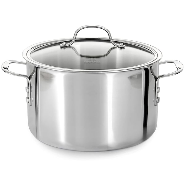 Calphalon 8 Quart Tri-Ply Stainless Steel Stock Pot with Lid and Aluminum Core 1887023 - main