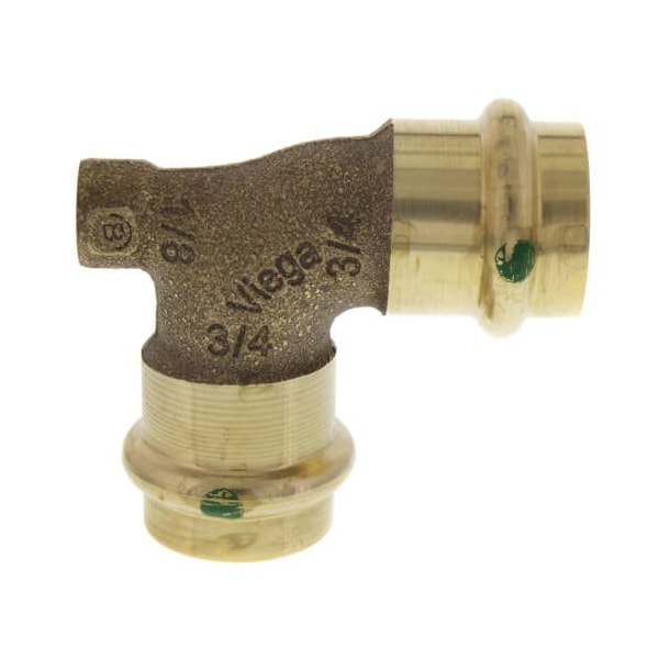 Viega ProPress vent elbow P1 0.75 P2 0.75 FPT bronze 79640 - main