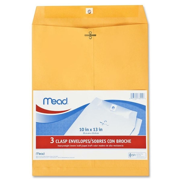 Mead 10 in. W X 13 in. L Other Brown Envelopes 3 pk 76014 - main