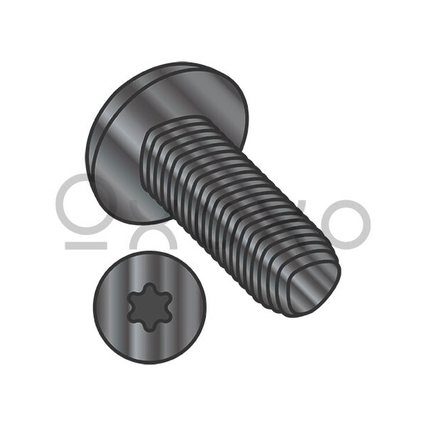Oxoxo 8-32X1/2 6 Lobe Pan Taptite Alternative Thread Rolling Screw Fully Thrd Black Oxide & Wax, 10000PK 381349 - main
