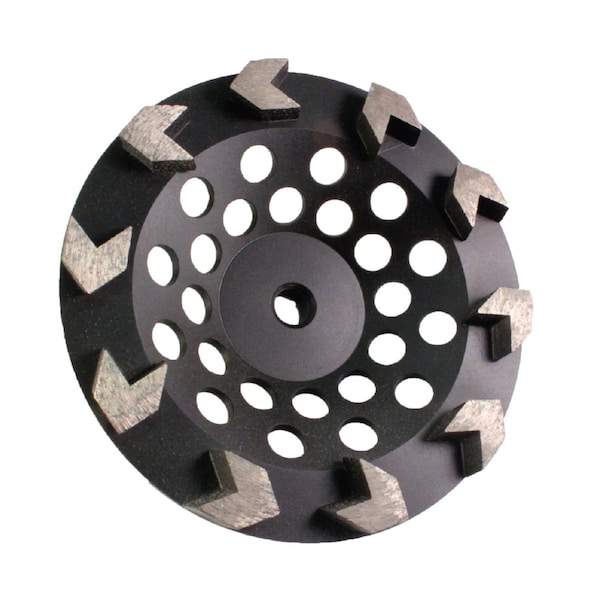Continental Abrasives 5in x 5/8in-11 Large Segment Arrow Dimaond Grinding Cup Wheel DB-00931 - main