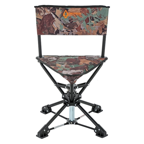 Arrowhead Outdoor 360Deg-Swiveling Compact Hunting Blind and Fishing Chair Stool Seat, Camouflage KKS0342U - main