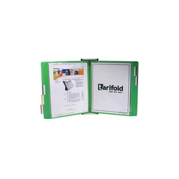 Tarifold Document Wall Display Unit, 10 Green Pocket W251 - main