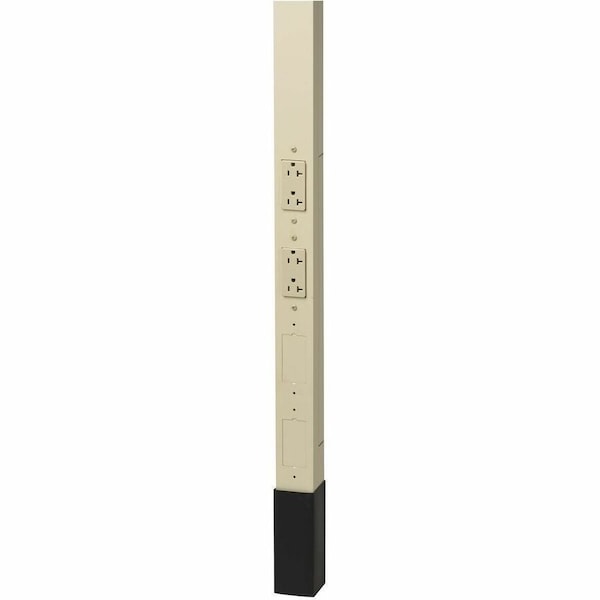 Hubbell Wiring Device-Kellems Alum Srvice Pole, Ivory, 10 ft. 2"L, 2.13"W HBLPP10AI - main