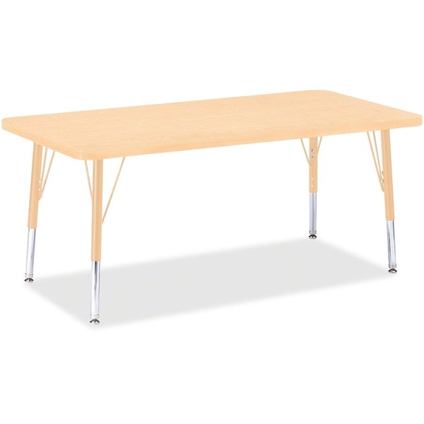 Jonti-Craft Berries Rectangle Activity Table, 24 in. x 48 in., A-height, Maple/Maple/Camel 6403JCA251 - main