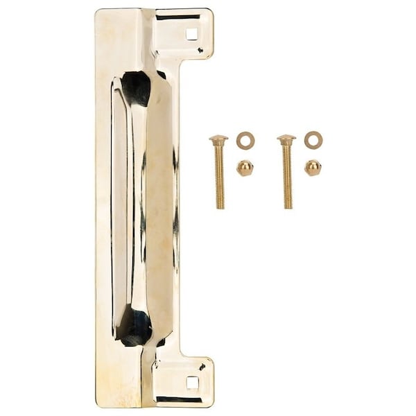 Prosource Latch Guard, Steel, Brass, 11-3/4 in H, 3-1/2 in W HSH-053-PS - main