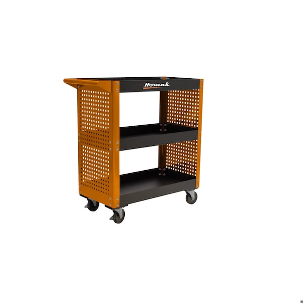Homak Serce Cart, Metal, 16 in L, 30 in W, 30 in H OB06030032 - main