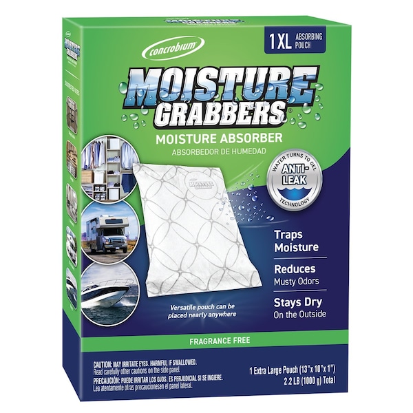 Concrobium Moisture Grabbers Moisture Absorber XL Pouch, Fragrance Free 7651353 - main