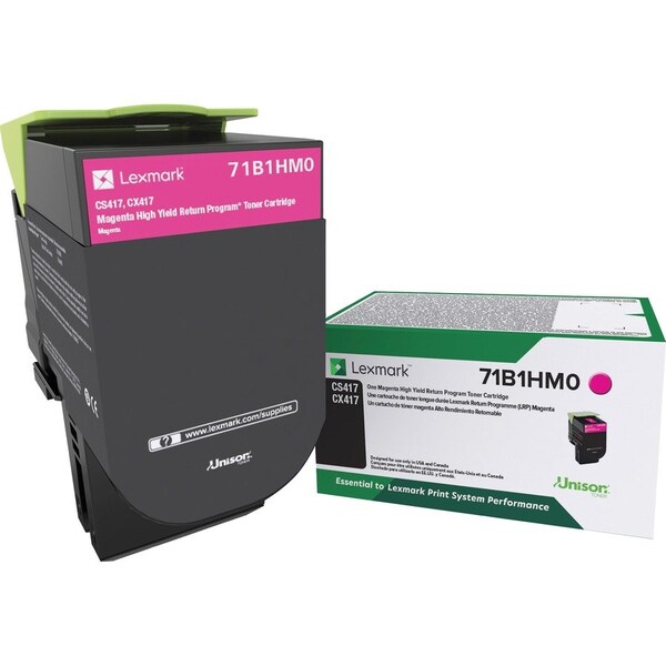 Lexmark High Yield Magenta Toner Cartridge 3.5K YLD 71B1HM0 - main
