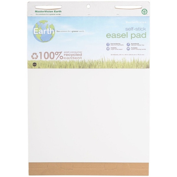 Mastervision Self-Stick Easel Pad, White, PK2 FL1218207 - main