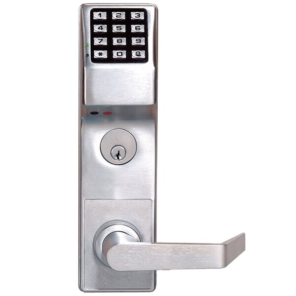 Alarm Lock Pushbutton Exit Trim, 2000 Users, 40,000 Event Audit Trail, Weatherproof, Straight Lever, for Cal R ETDLS1G/26DCR8 - main