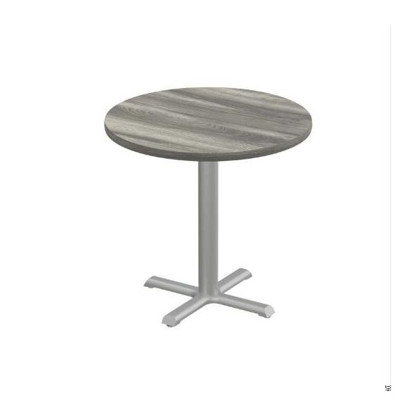 Correll Round Cafe Table, 30 in W, 30 in L, 29 in H, Particleboard Top, New England Driftwood SXT30R-52-98-52 - main