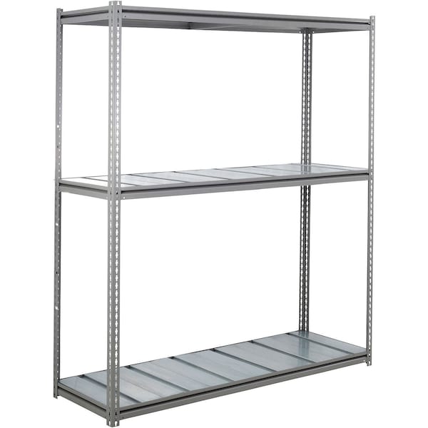Global Industrial 3 Shelf, Standard Duty Boltless Shelving Z Beam Starter 96Wx48Dx60H, Steel Deck B3153984 - main