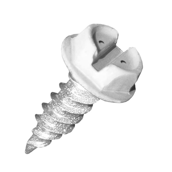 Malco 8X2 White, 1/4 in Slotted Hex Washer Head Sheet Metal Screws, , Zinc Plated, 2300PK HW8X2ZW - main