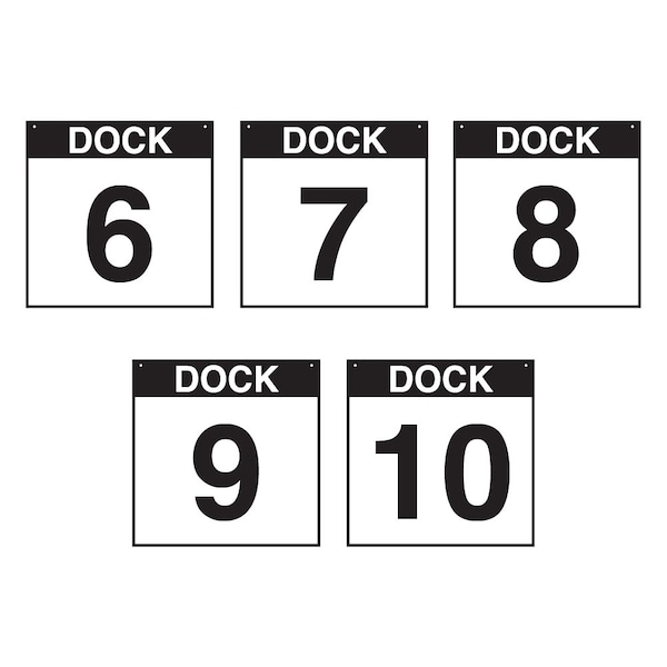 5S Supplies Loading Dock 6-10 Sign - ALM - 16in x 16in DOCK6-10-ALM-1616 - main