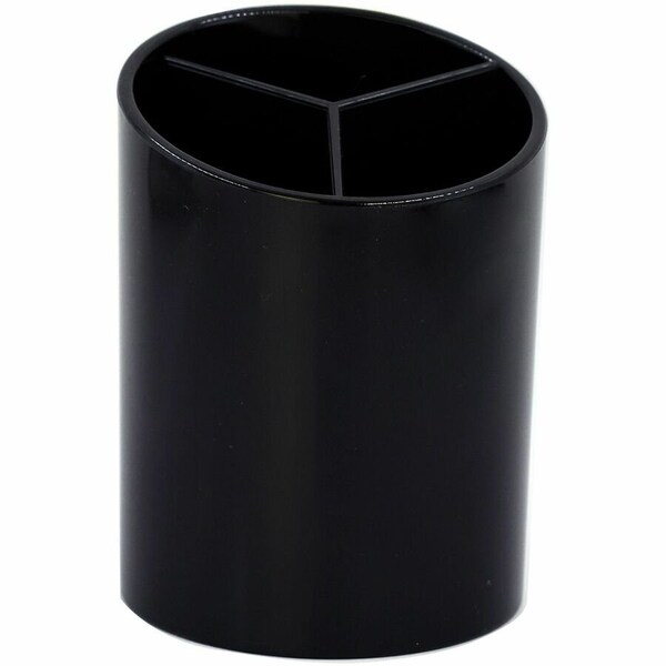 Business Source Pencil Holder, Black, Plastic BSN32355 - main