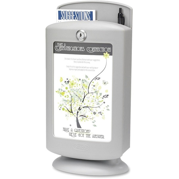 Safco Suggestion Box, Gry, 14 1/2 in H, 7 in W 4233GR - main