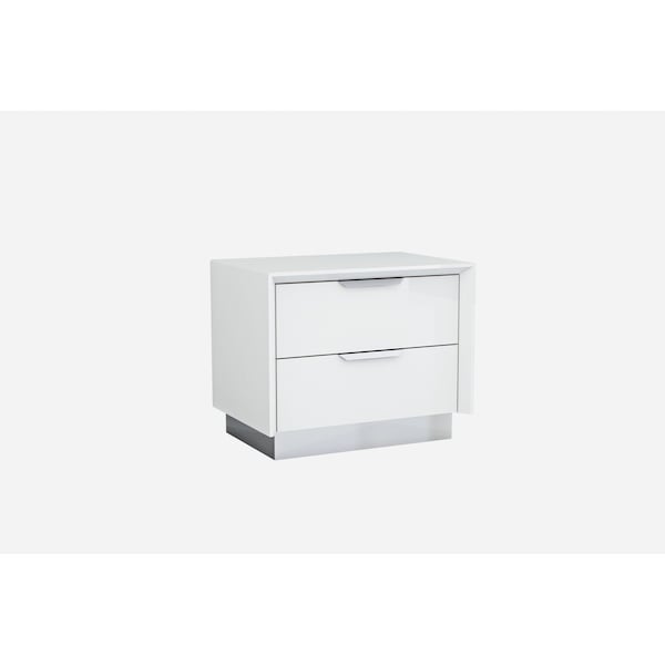 Homeroots 21" White Two Drawers Nightstand 370743 - main