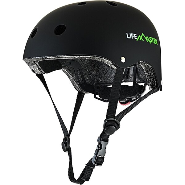 Lifemaster Kids Adjustable Sports Helmet 3-8 Yrs, Impact-Resistant, 11-Vent System, Comfort Padding, Black LFHELBK - main