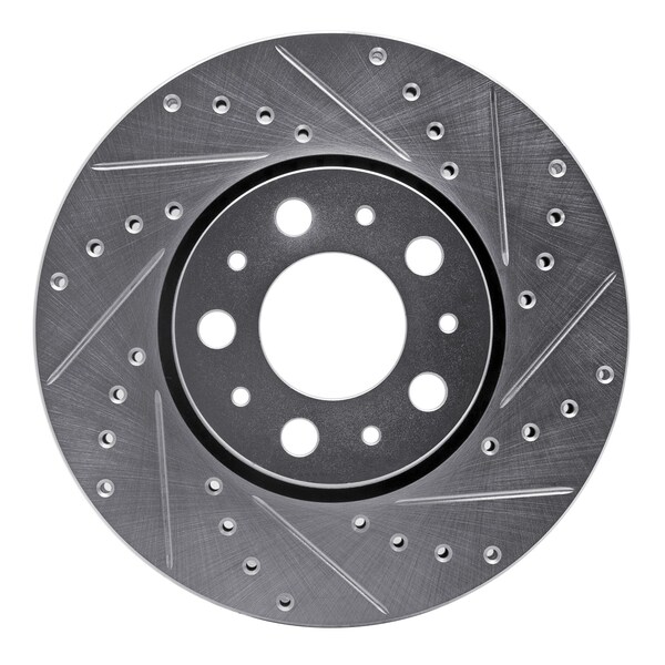 Dynamic Friction Co DFC Brake Rotor - Drilled and Slotted - Silver 631-27028R - main