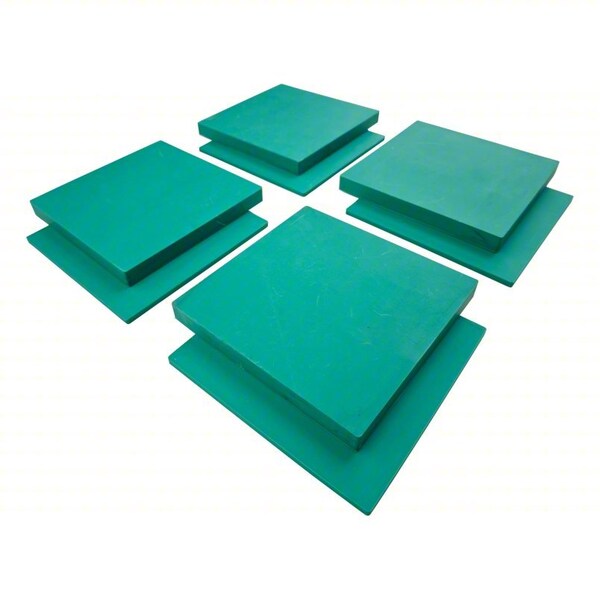 Zoro Select Vibration Isolator Pad, 8" L, 51/64" H, PK4 852GM2 - main